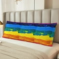 thumbnail image 2 of Naloa Rainbow Colored Body Pillow Cover, Pillowcases with Hidden Zipper Breathable Long Pillow Case (Pillows are not included,20x54 inch), 2 of 7