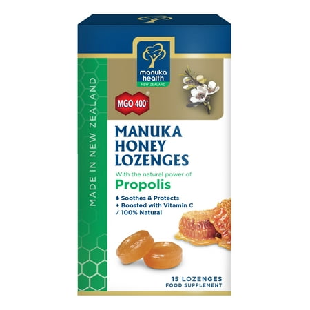 Manuka Health MGO 400+ Manuka Honey & Propolis Lozenges,