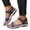 Blue, variant on Women's Lightweight Athletic Strappy Sandals Breathable Cushioned Non Slip Hiking Shoes with Adjustable Strap Brown Size 7.5