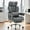 Gray, variant on Woodty Executive Chair, PU Leather, High Back & Lumbar Support, Adjustable Armrests, Black