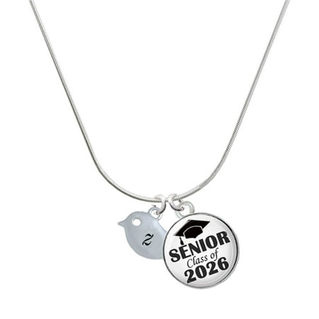 Delight Jewelry Silver-tone Little Bird Initial – Z – Silvertone Senior Class of 2026 Dome Necklace 18 Delight Jewelry Silver-tone Little Bird Initial – Z – Silvertone Senior Class of 2026 Dome Necklace 18