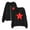 Black, variant on ShomPort Womens Fleece Full-zip Hoodie Oversized Long Sleeve Star Printed Pocket Fall Casual Drawstring Sweatshirts