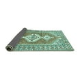 thumbnail image 2 of Ahgly Company Indoor Round Persian Turquoise Blue Traditional Area Rugs, 6' Round, 2 of 4