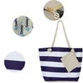 thumbnail image 3 of Large Canvas Beach Tote Bag with Zipper Women Swim, Travel, Shopping, Gym and Beach Holiday Cruise Essentials, 3 of 8