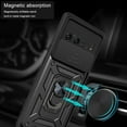 thumbnail image 3 of Case for Google Pixel 6 with Slide Camera Cover,Military Grade Heavy Duty Protection Phone Case Cover with Magnetic Ring Kickstand for Google Pixel 6 SJ Black, 3 of 13