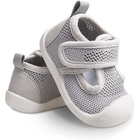 

Baby First-Walking Shoes 1-4 Years Kid Shoes Trainers Toddler Infant Boys Girls Soft Sole Non Slip Cotton Canvas Mesh Breathable Lightweight TPR Material Slip-on Sneakers Outdoor