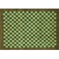 thumbnail image 1 of Ahgly Company Machine Washable Indoor Rectangle Checkered Turquoise Blue Modern Area Rugs, 2' x 4', 1 of 4