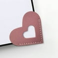 thumbnail image 3 of Leather Bookmark under $5! Xqxayjr Leather Heart Bookmark, Handmade Reading Bookmark with Corner Clip, Personalized Book Lover Gift with Velvet Bag, Book Page Holder for Readers and Teens, 3 of 5