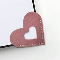 Wadada Leather Heart Bookmarks, Cute Corner Page Book Marks for Kids Women Book Accessories for Reading Lovers Teacher Handmade Gifts for School Office Home Supplies (Red)