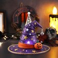 thumbnail image 2 of Musbetu 1/3Pcs Witch Hat Night Light LED Halloween Party Decoration Multipurpose Spooky Fun Light-Up Witch Hat Ornament, 2 of 7