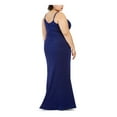 thumbnail image 2 of City Studio Womens Plus Twist Front Metallic Formal Dress Blue 24W, 2 of 2