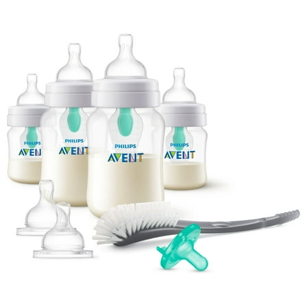 Philips Avent Anti-colic Baby Bottle with Air Free Vent Newborn Gift Set, Clear, Exclusively At Walmart, SCD306/12