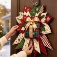 thumbnail image 4 of Festive Quilted Christmas Door Hanging DIY Sewing Kit, Christmas Quilted Bow DIY Kit with Fabric,Batting,Thread,Templates & Instructions, Patchwork Hanging Decor Kit for Door Wall Display(Gift Box), 4 of 6