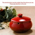 thumbnail image 2 of Lependor Ceramic Ashtray with Lids, Windproof, Cigarette Ashtray for Indoor or Outdoor Use?Ash Holder for Smokers,Desktop Smoking Ash Tray for Home Office Decoration- Red, 2 of 6