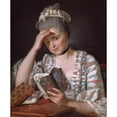 thumbnail image 2 of Jacques Louis David 20x24 Black Ornate Framed Double Matted Museum Art Print Titled: Madame Francois Buron (1769), 2 of 5