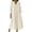 White, variant on Maxi Dresses for Women V Neck Three Quarter Sleeve Loose With Pockets Minimalist Casual Style For Home And Everyday Wear