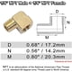 thumbnail image 2 of Conector de tubería de latón macho y hembra de codo de 90 grados Npt de 1/4", adaptador de montaje de manguera de 90 grados de latón macizo forjado con hembra de 1/4" x macho de 1/4" (paquete de, 2 of 5