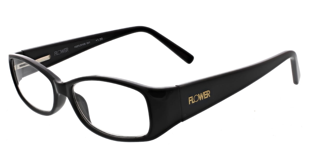 Flower by Drew Barrymore Blythe Black Acetate 2.50 Reading Glasses