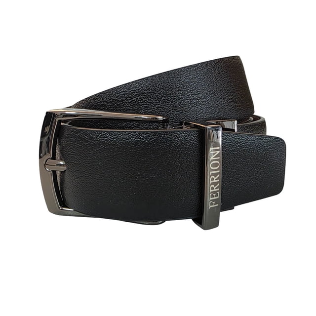 Ferrioni Cinturón Reversible Piel Genuina negro Moka 34 mm Hombre Vestir
