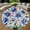 Columbine, variant on Circle Area Rug, 2 Cats Among Washable Non-Slip Floor Carpet, Soft Rug for Living Room Bedroom Decor 24 Inch
