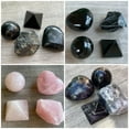 thumbnail image 7 of Premium 4 Gemstone Pop-Up Display â€“ Tourmaline, Obsidian, Rose Quartz & Fluorite in 4 Shapes: Heart, Pyramid, Sphere & Raw, 7 of 7