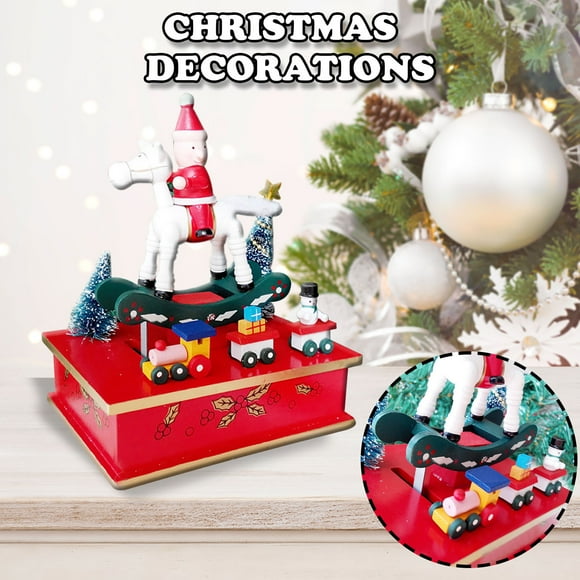 Clearance! Decoration Music Bedroom Music Wooden Decorations Box Box Christmas Decor