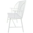 thumbnail image 6 of DecMode Metal Outdoor Bench, White, 6 of 13