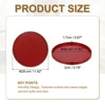 thumbnail image 2 of Uxcell Wooden Serving Tray Round Decorative Platter for Serving Food and Drinks with Stylish Design Red 11.8 Inch, 2 of 6