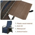 ATR ART to REAL Outdoor Wicker Recliner with Flip Table, Adjustable