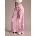 thumbnail image 6 of Women'S for Pink Leopard Wide Leg Jeans XXL, 6 of 8
