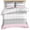pink, variant on Navy Blue Grey Stripe Bedding 3 Piece Duvet Cover Set Queen Size, Modern Art Horizontal Striped Soft Microfiber Comforter Cover with Zipper Closure & Pillowcases, Wrinkle & FadeResistant Quilt Cover
