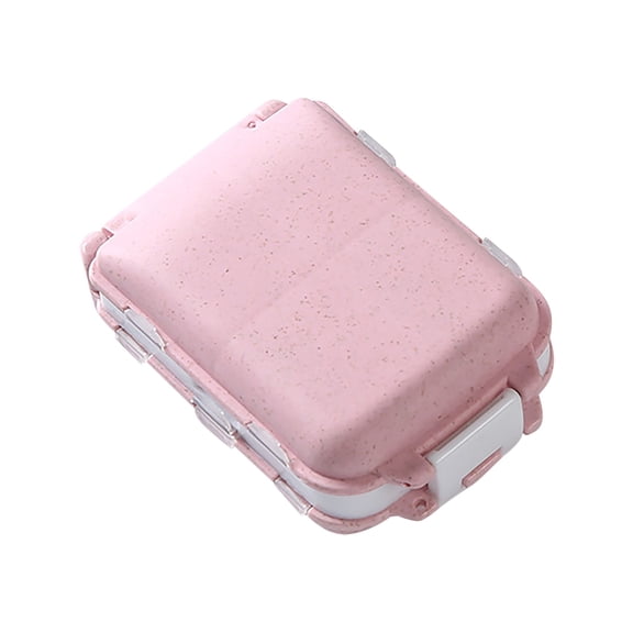 XKHHLH 8 Compartments Portable Pill Case, Travel Pill Organizer, Small Pill Box for Pocket Purse Portable Medicine Vitamin Container