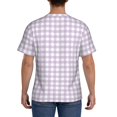 thumbnail image 2 of Naloa Purple Checkboard Men's T-Shirt Sport T-shirt Men's Basic Tee Casual Men's Shirt, Round Neck, Short Sleeves - 3X-Large, 2 of 5