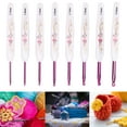 thumbnail image 4 of Crochet Hooks , Crochet Hooks Set Non-Slip Knitting  Kit  For DIY For Home For Knitting For Weaving Blue And White Porcelain Pack Of 8,Safflower Porcelain Pack Of 8, 4 of 8