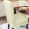 thumbnail image 3 of PiccoCasa Stretch Spandex Dining Chair Cover Classical Solid Chair Seat Protector, Beige Color, 3 of 6
