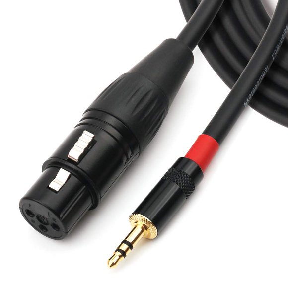 NANYI 3.5mm (1/8 Inch) TRS Stereo Male to XLR Female Interconnect Audio Microphone Cable, Suitable for iPod, Mobile Phone, Active Speakers, Stage, DJ, Studio Audio Console, (10M(32FT))