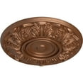 thumbnail image 3 of Ekena Millwork 13"OD x 1 3/8"P Whitman Ceiling Medallion (For Canopies up to 3 3/4"), Hand-Painted Polished Copper, 3 of 5