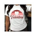 thumbnail image 1 of Camiseta para mujer verano cuello redondoValentine's Day Print Shirt T-Shirt Men's Women's Crew Neck Cotton Short Sleeve Sports Tee All SeasoCamisetas de verano para mujer, manga corta, cuello redon, 1 of 5