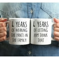 thumbnail image 3 of Koyal Wholesale 4th Wedding Anniversary Coffee Mug, 4 Years of Wearing the Pants in the Family, Letting Him Think, 2-Pk, 3 of 4