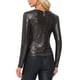 thumbnail image 3 of BLUSA BRILLANTE PARA MUJER INSPIRE CHIC, MANGA LARGA, CUELLO REDONDO, AJUSTE REGULAR, BLUSA DE NOCHE BRILLANTE XS Plata Oscura, 3 of 6