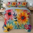 thumbnail image 3 of Davulos King/California King Quilt Set 3 Pieces Lightweight Floral Bedspread-110''x96'',Soft Microfiber Summer Quilt/Coverlet Warm Bedding Sets for All Seasons(1 Quilt, 2 Pillow Shams), 3 of 8