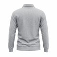 thumbnail image 6 of JULMCOMO Polo Shirts for Men Button Collared Casual Workwear Style Long Sleeve Shirts Regular Fit Work Tops with Chest Pockets Light Gray XL, 6 of 7