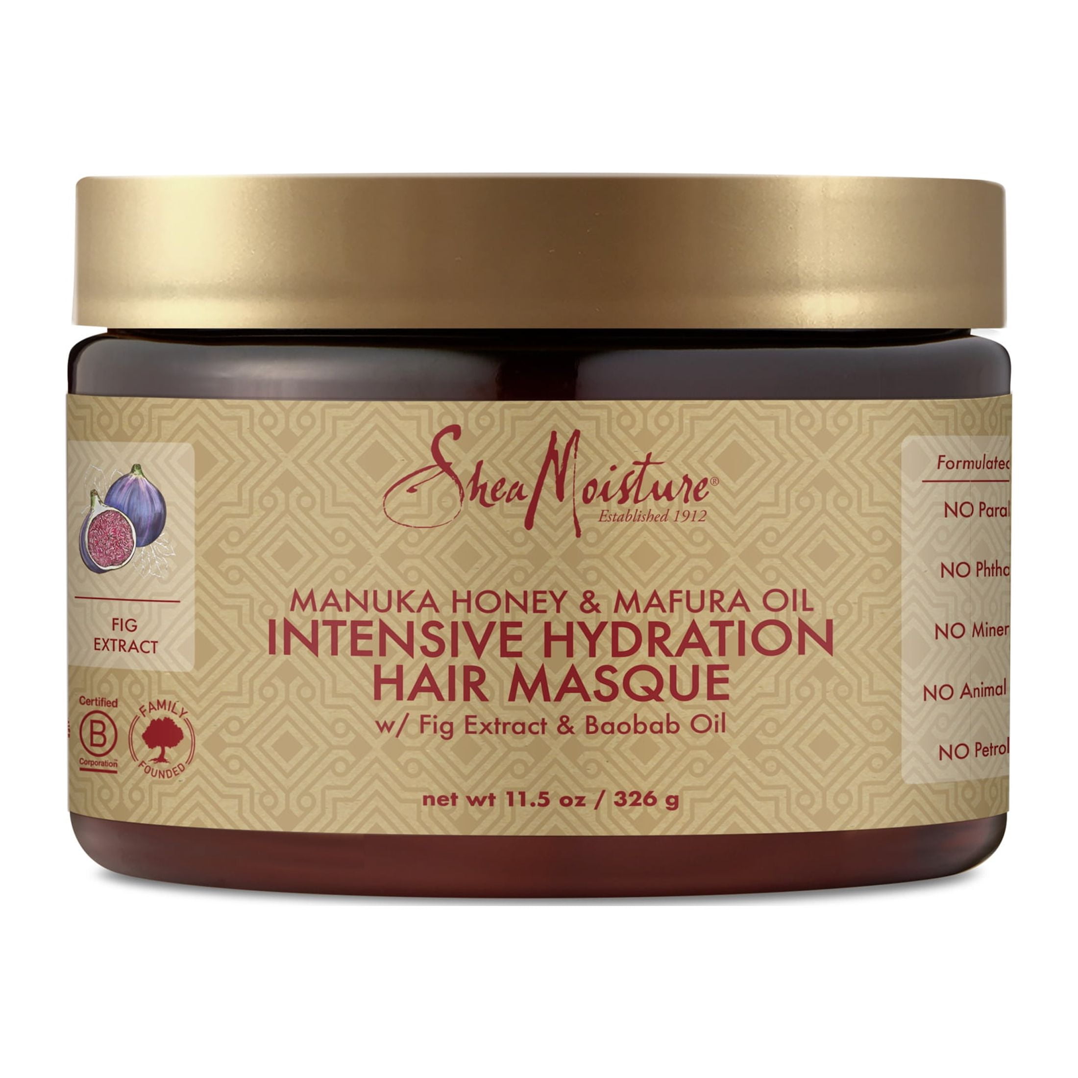 SheaMoisture Intensive Hydration Hair Masque Manuka Honey & Mafura Oil, 11.5 fl oz