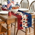 thumbnail image 6 of Sm:)e Independence Day Table Runner Patriotic 13x72 Inch , Flax 4th of July Table Runners Holiday Decor,Red Blue White Table Runner for Party Dinning Kitchen Decorations, 6 of 7