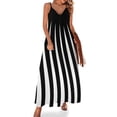 thumbnail image 2 of Black and White Irregular Stripes Sleeveless Dress dresses summer Women long dress dresses for women, 2 of 6