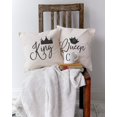 thumbnail image 3 of The Cotton & Canvas Co. King and Queen Home Decor Pillow Cover, Pillowcase, Cushion Cover and Decorative Throw Pillow, 2-Pack, 3 of 4