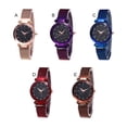 thumbnail image 2 of Matsuzay Reloj de cielo estrellado para mujer, reloj de lujo para mujer, reloj de cuarzo con diamantes a la moda para mujer Relojes inteligentes oro rosa, 2 of 6