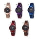 thumbnail image 5 of Bearachild Reloj de cielo estrellado para mujer, correa de malla, reloj de para novia analógico de cuarzo, regalo de vacaciones Relojes inteligentes azul, 5 of 6