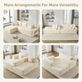 thumbnail image 2 of Aukfa 107" Cloud Sectional Couch Modern Modular Sofa with Deep Seat for Living Room, Installation Free, Chenille, Beige, 2 of 10