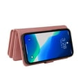 thumbnail image 5 of Allytech Zipper Pocket Case for iPhone 15 Pro, Flip PU Leather Wallet Cover with Card Slots & Hand Strap, Shockproof Kickstand Magnetic Buckle Protective Stylish Cover for iPhone 15 Pro, Pink, 5 of 12
